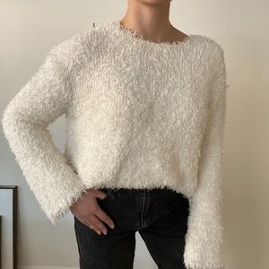 MANSUR GAVRIEL Silk Frayed Sweater